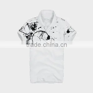 2015 Men's Polo Shirt With All Over Print thumbnail-3
