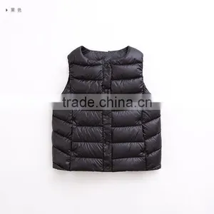 High Quality Casual Boys Winter Down Feather Filled Kids Padded Vests thumbnail-6