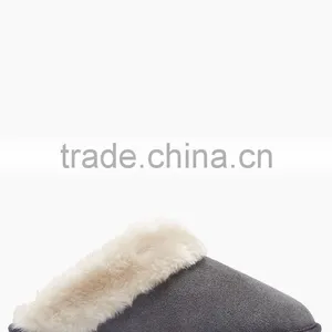 V1604 Open-Toe Sole Scuff Slippers Suede Mules thumbnail-1
