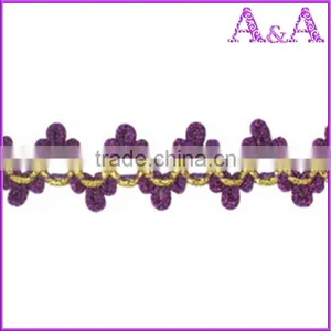 Fashion Rhinestone and Beading Trim by the Yard, New Design Beads Crystal Decorative Trim Wholesale, Trimmings for Dresses thumbnail-4