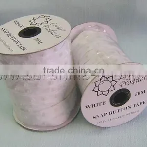 Colored Plastic Snap Button Tape for Garment, Polyester Tape, Press Snap Button thumbnail-1