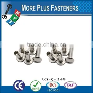 Made in Taiwan High Quality Stainless Steel Flat Head Semi Tubular Rivet thumbnail-3
