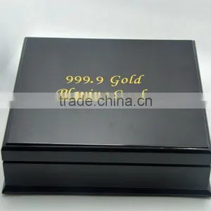 High Quanlity Gold Foil Plated Poker Playing Card Wooden Box For Gifts thumbnail-5