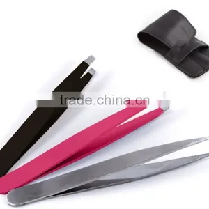 Professional Tweezers Set/ Slant Straight and Pointed Tweezers Set/ Eyebrow Tweezers Set thumbnail-1