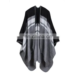 Ms. Bar Europe Cashmere Shawl Reversible Long Cloak thumbnail-2