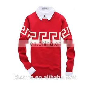 Fall Nice Looking Men's Twinset Like Pullover thumbnail-1