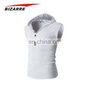 Hot Sale Cotton Custom Mens Singlets With Hood thumbnail-2