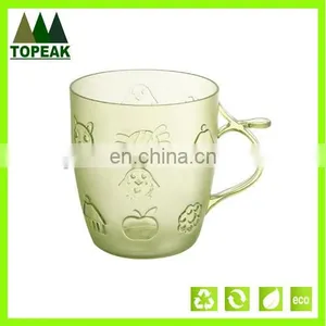 OEM 450ml Plastic Drinking Cup With Handle ,Transparent Cartoon Water Cup thumbnail-1