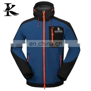Breathable Hiking Jacket Men's Water Resistant Hooded Softshell Jacket thumbnail-5