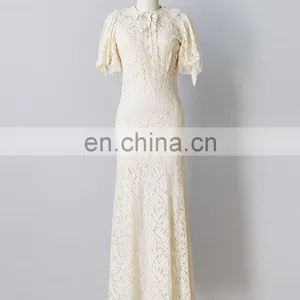 CHEFON Lace 2016 Long Evening Dresses With Sleeve Latest thumbnail-1