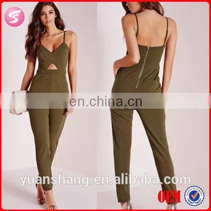 Fashion New Design Women Sexy Onesie Jumpsuit In Khaki 2015 thumbnail-1