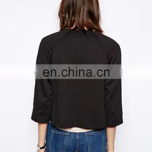 Coat Clothes Guangzhou Coat Women in Turkey Pastel Palm Black Blazer thumbnail-3