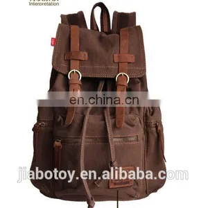 School Bag 2015 Hot New Design Style Factory Price Vintage Canvas Backpack Rucksack School Bag Satchel Hiking Shoulder Bag thumbnail-2