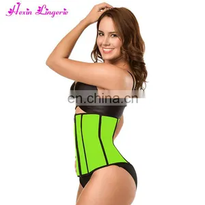 Women Body Slim Shaper Custom Sports Training Trimmer Private Label Waist Trainer With Steel Boned thumbnail-2
