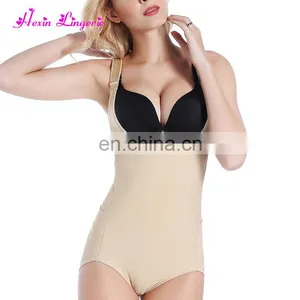 Plus Size Firm Control Open Bust One Piece Bodysuit thumbnail-1
