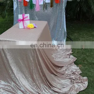 SQN#10 Ocean Blue Sequin Table Overlay Wedding Table Cloth Sequin thumbnail-4