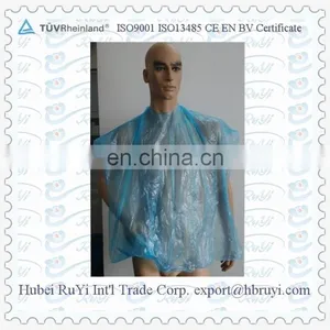 Disposable Plastic Hair Coloring Cape for Salon Using thumbnail-2