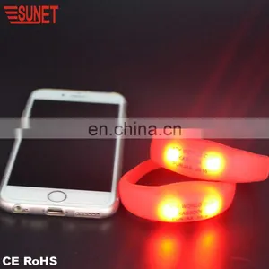 2018 SUNJET Best Selling Product Popular Full Silicone Material LED Bracelet Motion Activated thumbnail-5