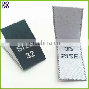 Customized Woven Technique Polyester Size Label / Center Fold Size Label/standard Size Label thumbnail-1