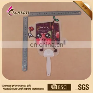 Most Popular Hand Fan With Long Handle Colorful pp Plastic Hand Fan for Promotional thumbnail-5
