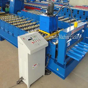Trapezoidal Color Steel Roof Panel Cold Roll Forming Machine thumbnail-1