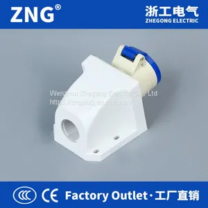 Panel Mounted Industrial Socket 32A 3Pin, 220V 32A 2P+PE IP44 Industrial Socket Stationary thumbnail-1