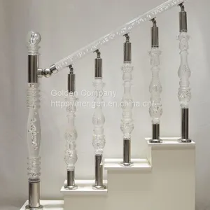 High Quality Wholesale Crystal Acrylic Balustrade in Villa thumbnail-2