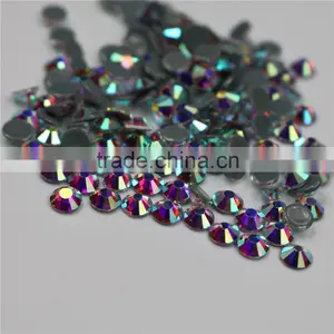 Factory Price Wholesale Crystal AB Flatback Hotfix Rhinestones for Sarees Wedding Dresses thumbnail-3