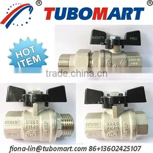 Brass Butterfly Ball Valve of CW617N With Butterfly Handle thumbnail-2
