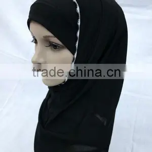 A456 Muslim Turban ITY NEW 2PCS PLAIN MUSLIM HIJAB thumbnail-1