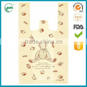 Custom Printed Plastic T Shirt Bag for Supermarket Quality Choice thumbnail-3