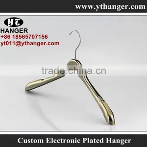 IMY-360 Electric Plating Flocking Hangers Black Top Shiny Hanger thumbnail-1