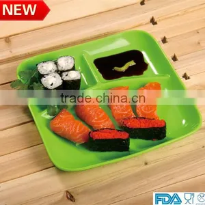 FDA Kitchen Ware 3 Divided 9"silicone Dinner Plate Sushi Plate thumbnail-2
