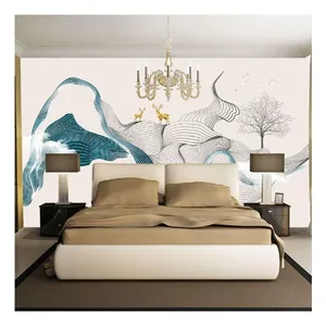Hot Selling Fabric Customized 3D 5D 8D Wall Mural Home Decoration Fabric Wall Panels Drop Ship thumbnail-1