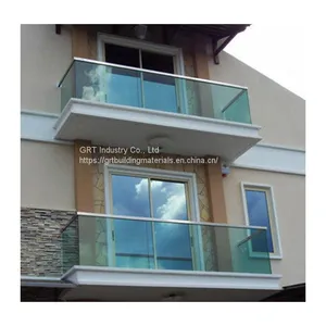 Aluminium U Channel Base Glass Railing for Balcony thumbnail-2