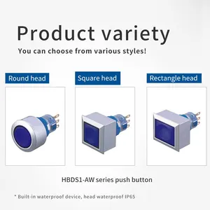 Ip65 16mm Black Round Head and Dot Illumination 12v Spdt Vandal Proof Push Button Switch Momentary thumbnail-2