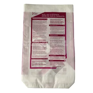 Eco-Friendly 20kg 25kg Kraft Paper Packaging Bags Printed Multiwall Paper Sacks For Particle Granule thumbnail-2