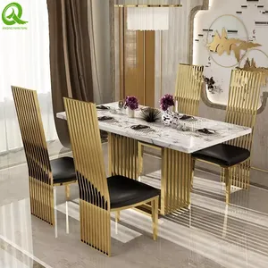 Dining Room Furniture Metal Luxury Banquet Wedding Hotel Restaurant Tables Modern Dining Tables for Events thumbnail-4