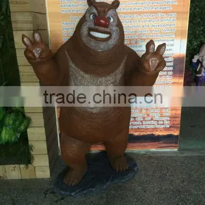 Fiberglass Bear Sculpture ,life in Size Cartoon Statue, Amusement Park With Bear Decor thumbnail-1
