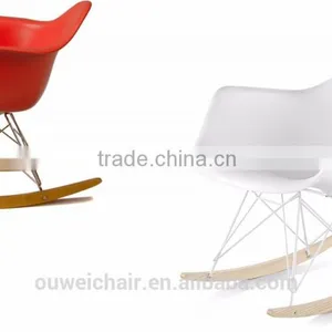 High Quality Classic Bright Colored Dining Plastic Chair With Armrest thumbnail-2
