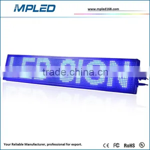 High Quality 8"x40"Waterproof Outdoor LED Sign Cheap P10 SMD Single Blue Color LED Display thumbnail-1