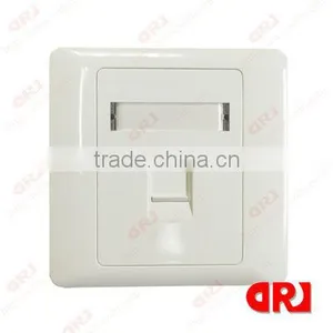 Single Port Cat3 Faceplate With Shutter 86*86 Type thumbnail-1