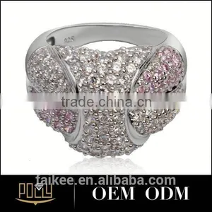 New Fashion Simple Couple Ring Sterling Silver Jewelry Engagement Ring in 916 Gold thumbnail-2