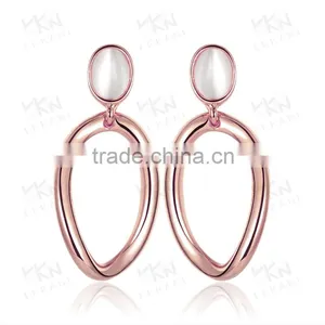 Wholesale Favtory 18K Gold Silver Plated Hoop Ring Earring Women Fashoin Earring thumbnail-3
