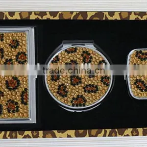 Bling Mirror Crystal Metal Bussiness Card Holder Pill Box Customized Design thumbnail-2