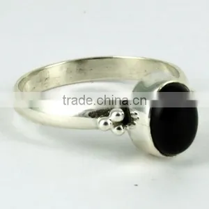 New Marvelous Design Black Onyx 925 Sterling Silver Ring thumbnail-1