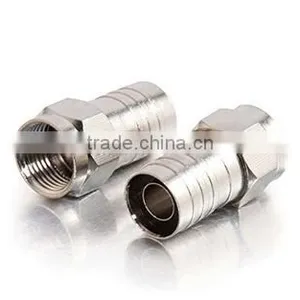 Male Gender F Coaxial Cable Adaptor Connectors With RG6 Cable thumbnail-1