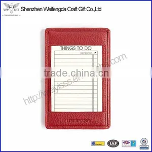 New Fashion Top Grade Handmade Cheap Red Faux Leather Note Jotter thumbnail-1