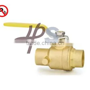 Meet NSF Certificate Lead Free Brass NPT Thread Ball Valve With Drain Hole thumbnail-2