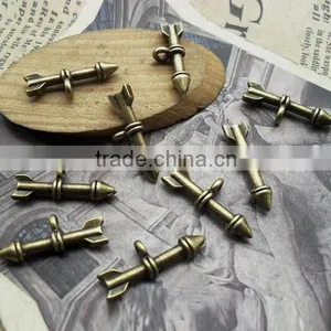 Antique Bronze Rocket Charms Star Missile Pendant thumbnail-1